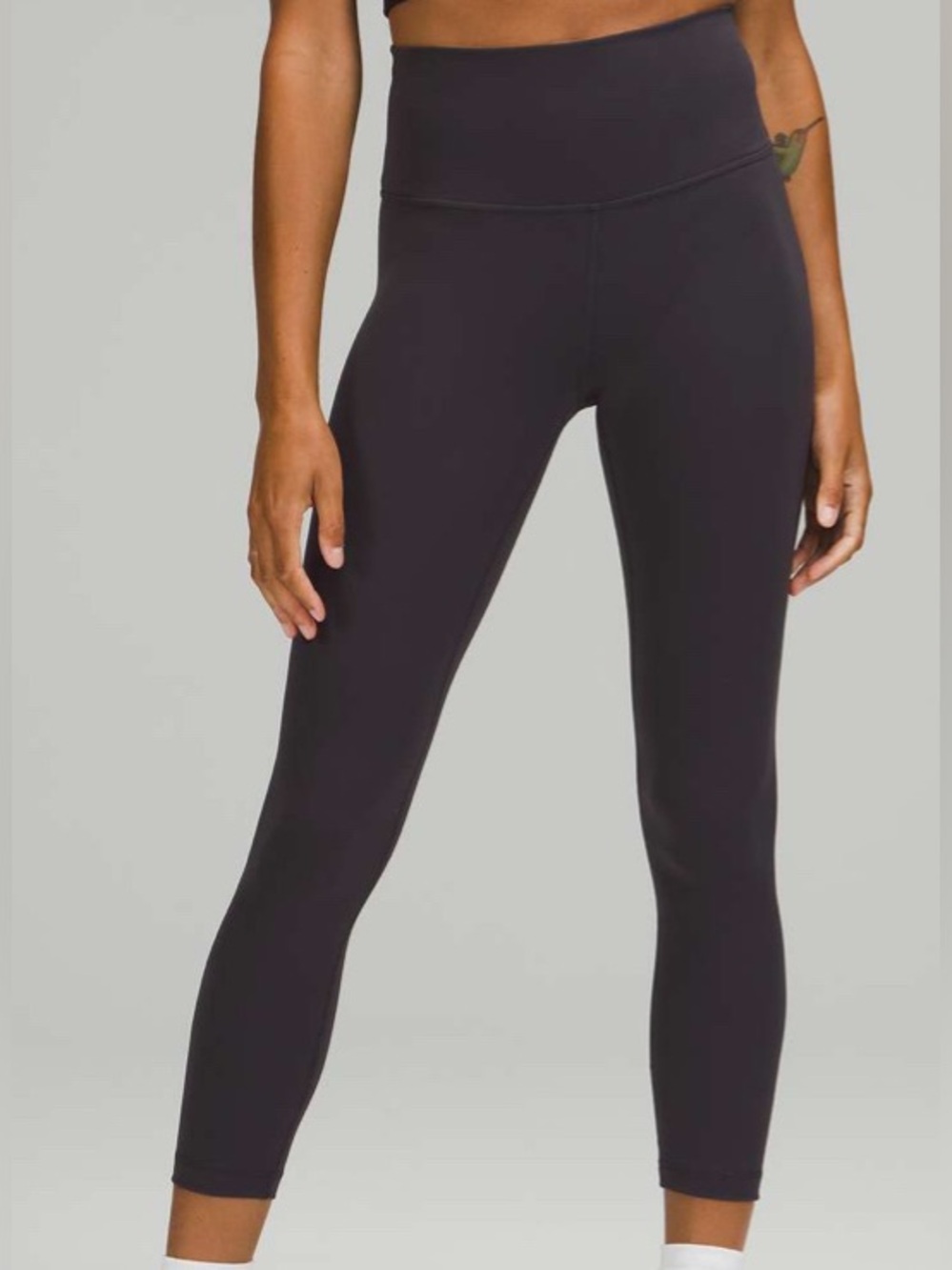 Lululemon Wunder Train High-Rise Crop 23" in Black Granite